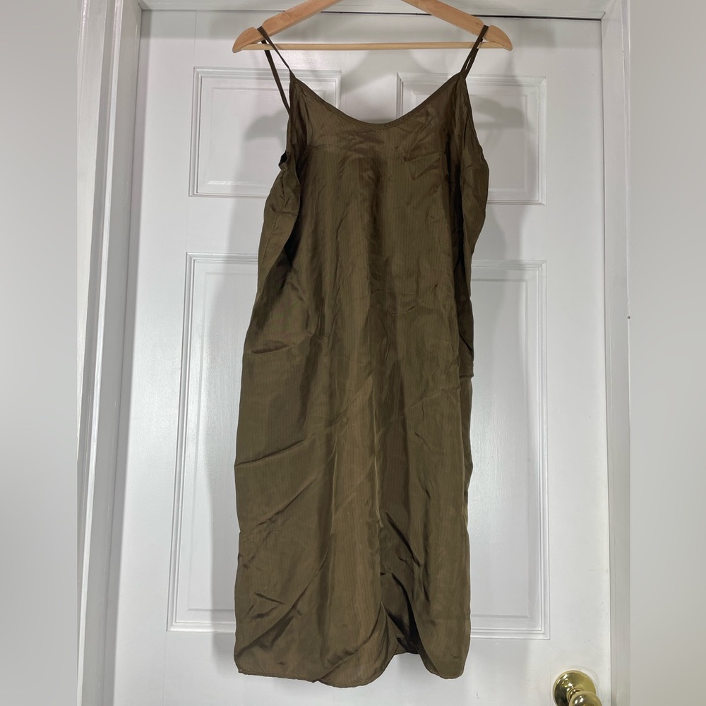 Raquel Allegra Olive Dress Sz 2